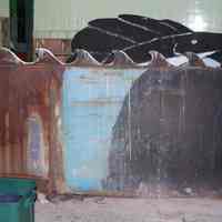 Documentation photos of horizontal exterior sign at Joseph Apicella & Sons Fish Market, 309 First St., Hoboken, January 2008.