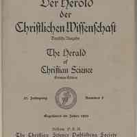 The Herald of Christian Science. German Edition. Feb. 1934. (First Church of Christ, Scientist, Hoboken copy.)