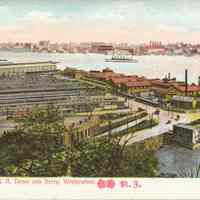 Postcard: Railroad, Weehawken, NJ,