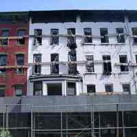 Digital image of exteriors of Clam Broth House building & nearby buildings condemned by City of Hoboken, August 8, 2004.