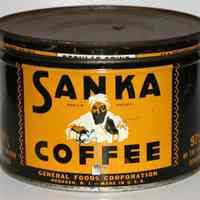 Can: Sanka Coffee, 1 lb., Maxwell House Div., General Foods, Hoboken, n.d., ca. 1950.