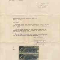 TLS from Tucker, Anthony & Co. to Marine Trust Company of W.N.Y., March 8, 1956 re unredeemed H.&M. R.R. bond coupons.