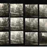 B+W negative contact sheet of images of Hoboken taken by John Conn. no date, [1976].