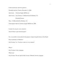 Transcript of interview of Jerry & Elizabeth Forman of Hoboken; for El Centro Puerto Rican History Project, 2009.