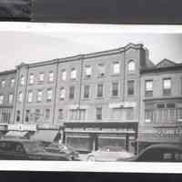 B&W photo of mixed-use apartment building at 126 Washington Street, Hoboken.