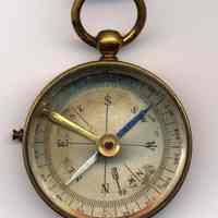 Pocket compass, watch pattern, model 5666, 1-3/8", distributed by Keuffel & Esser Co., N.Y. N.d., ca. 1900-1915.