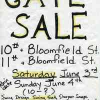          Gate Sale 036. 06-03-1995 10th - 11th & Bloomfield St.
   