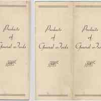 Products of General Foods. Brief Biographies of 29 Famous Products. Issued by General Foods, ca. 1934-1936.