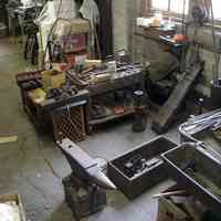 Digital image of the garage that was used by the Kostelecky family business for carriage and automobile work, 218 Bloomfield St., Hoboken, June, 2004.