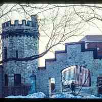 Color slide of Stevens Castle Gate and Gatehouse.