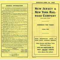 Timetable: New Jersey & New York Railroad Co., Suburban Time Tables, Eff. Apr. 29, 1962.