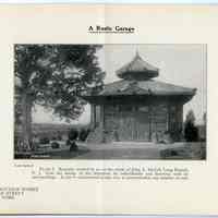          pg [2]  Plate I; A Rustic Garage; on estate of John A. McCall, Long Branch
   