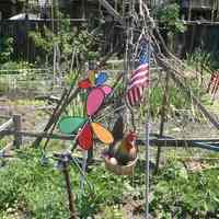 Digital color image of the gardens and people on the Secret Gardens Tour, Hoboken Historical Museum, Hoboken, June 9, 2002.