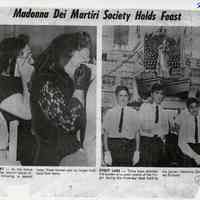 Newspaper articles about Feast of Madonna dei Martiri, Hoboken, various dates, 1965 or 1968.