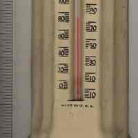 Wall thermometer from City Paint and Hardware 227-229 Washington St., Hoboken, no date, ca. 1940
