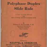 Manual: The Polyphase Duplex Slide Rule. A Self Teaching Manual... Breckenridge. Published by Keuffel & Esser Co., N.Y. & Hoboken, [1924].