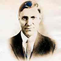 Sepia-tone photo portrait of an unidentified man found in Willow Terrace attic, Hoboken, no date, ca. 1930-40.