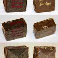 Candy, wrapped: Tootsie Fudge; Tootsie Coconut Fudge. Labeled " 2¢ " Made by Sweets Co. of America, Hoboken, n.d., ca. 1950s.