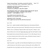 Transcript: Florence Miller 1913 Diary, second half: Apr. 20 to Sept. 21.