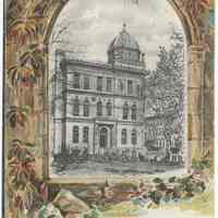 Postcard: Free Public Library, Hoboken, N.J. Postmarked March 28, 1906