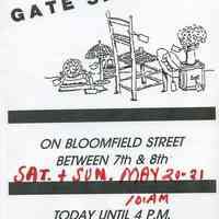          Gate Sale 039. 05-20+21-1995 Bloomfield Between 7th & 8th
   