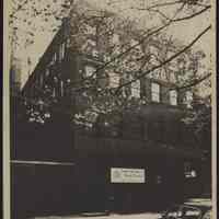B&W photo of rear of E.H. Horwood & Co. industrial building at 1014 Clinton Street, Hoboken.