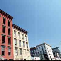 Color slide of building under renovation on or near Newark and Garden Sts., Hoboken, ca. July 1984.