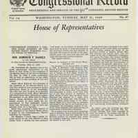          enclosure: offprint of Rep. Daniels speech from Congressional Record
   