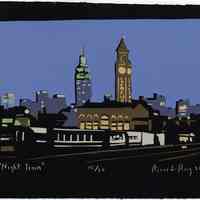 Print: Night Train. Artwork by Ricardo Roig, Hoboken, 2012.