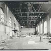 B+W photo of buildings, interiors and exteriors, of the Bethlehem Steel Shipyard, Hoboken Division, no date (ca 1990.)