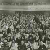 B+W 10" x 20" group photo of celebration of the 20th Anniversary of the Ordination of the Rev. Thomas J. Hession, Union Club, Hoboken, May 23, 1956.