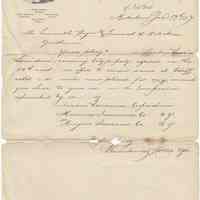 Digital image, holographic document: Letter from Niagara Fire Insurance Co. of N.Y. to Mayor & Council re expiring policies, Jan. 17, 1887.