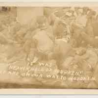 Postcard: [WWI] It Was "Heaven, Hell or Hoboken." We Are On Our Way to Hoboken. 15. No date, circa 1918-1919; unposted.