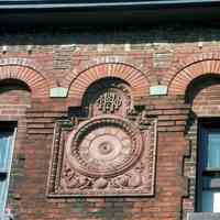          152: detail former clock & monogram Hoboken Land & Improvement Co.
   