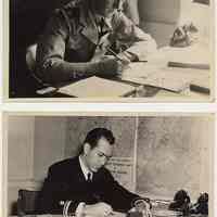 B+W photos, 6, of Coast Guard officers & servicemen; related to Hoboken YMCA, n.d, ca. 1945-1955.