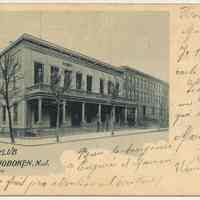 Postcard: Deutscher Club, Hoboken, N.J. Postmarked Oct. 5, 1901. Private Mailing Card.