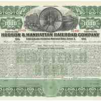 Bond: H&M R.R., First Lien & Refunding Mortgage, $1000, 5%, Feb. 1, 1913. Unissued.