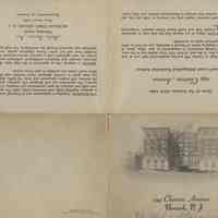 Leaflet for apartment building at 299 Clinton Avenue, Newark.