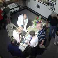 Digital photos, 17, of Jim Hans & guests at book,100 Hoboken Firsts, publication party, HHM, Hoboken, Sept. 2005.