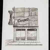          Illustration of 'Victor Condos,' formerly 'Hotel Victor,' by Kevin McCloskey, circa 1986 picture number 1
   