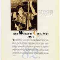          pg 95: 82. First Woman to Caulk Ships 1943
   