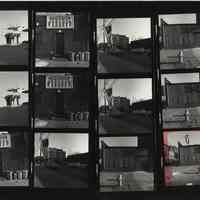 B+W negative contact sheet of images of Hoboken taken by John Conn. no date, [1976].