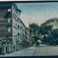 Color copy photo of a ca. 1900 postcard "Hudson St., Hoboken, N.J.," no date, ca. 1990.