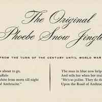          pg [7] The Original Phoebe Snow Jingles. From Turn of the Century to WWI
   