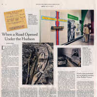          Article: When a Road Opened Under the Hudson. By Kevin Coyne. NYT, March 4, 2012, (ARTS | NJ.) picture number 3
   