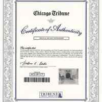          certificate of authencity
   