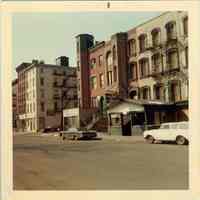 Image: color photo of the west side of the 300 block of River St. towards Third St.., Hoboken. no date, ca. 1970.