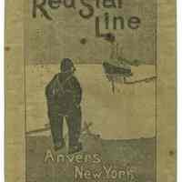 Wallet, ticket: Red Star Line. Anvers New York; Antwerpen Amerika.