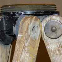          detail top showing mount; wrong bolt & missing nut
   