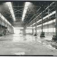 B+W photo of buildings, interiors and exteriors, of the Bethlehem Steel Shipyard, Hoboken Division, no date (ca 1990.)